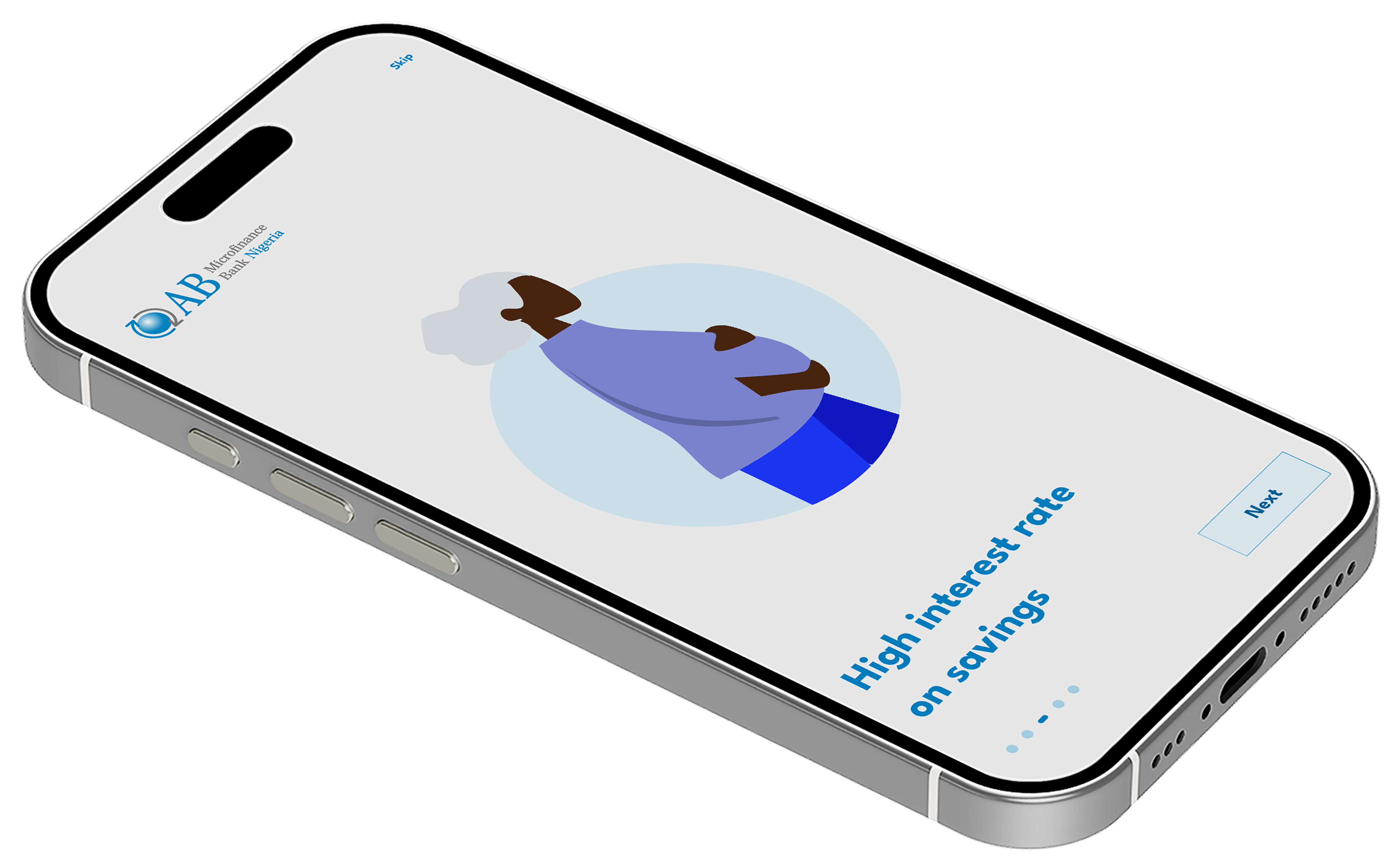 Banking app interface